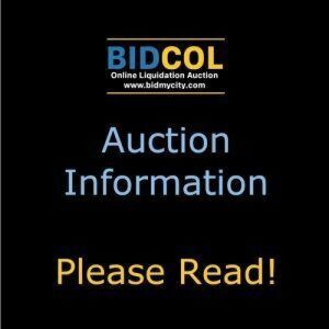 AUCTION INFORMATION - PLEASE READ!