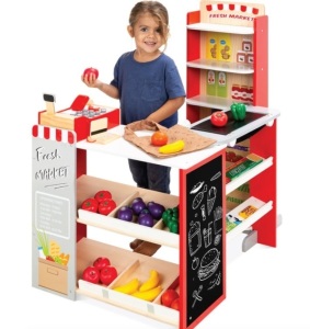 Kids Pretend Play Grocery Store Supermarket Toy Set w/ Accessories