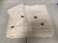 3 Piece&nbsp;Queen Duvet Cover Set, Ivory, 90 x 90