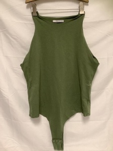 ReoRia, Women's X-Large Body Suit, Olive Green