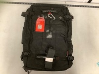 KAKA, Black Backpack, 16" x 22", w/ Lock, Appears New