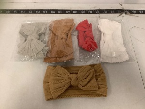 Lot of (5) Assorted Infant Headbands, Appears New