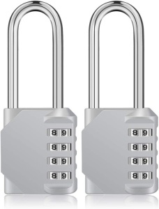 ZHEGE Long Shackle Padlock 2 Pack