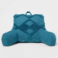 Tufted Textured Bed Rest Pillow&nbsp;- Teal Blue