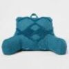 Tufted Textured Bed Rest Pillow&nbsp;- Teal Blue