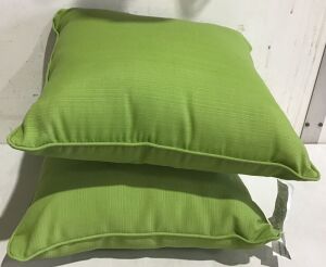 Lot of (2) Throw Pillows - Green