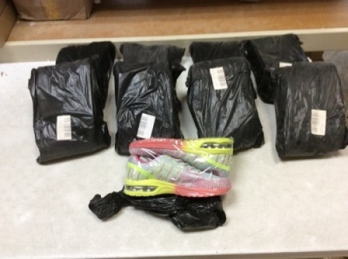 Lot of (9) Pairs of Tennis Shoes, Yellow/Grey/Pink - New