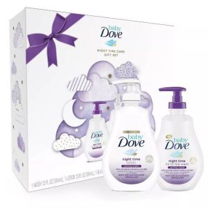 Lot of (2) Baby Dove Calming Nights 3-Piece Gift Sets