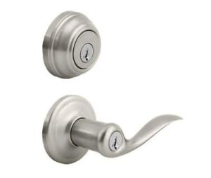 Kwikset Tustin Entry Lever and Deadbolt Set