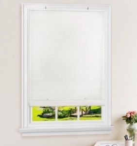 Solstice Cordless Vinyl Roll-Up Blind, 36 x 72 in, White