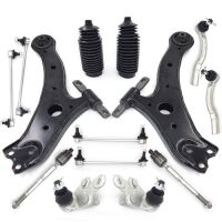 Topickasp - 14pc Front Lower Control Arms w/Lower Ball Joints, Front & Rear Sway Bar Links, Inner Outer Tie Rod Ends and Rack Boots Kit for 2007-2011 Toyota Camry, USA Models Only - Appears New
