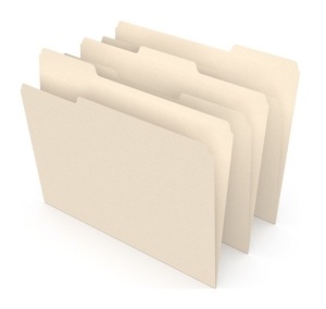 Box of 3 Tab File Folders