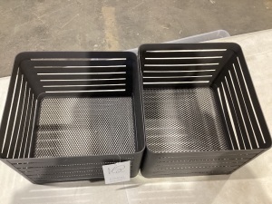 Lot of (2) Metal Storage Bins 