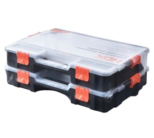 HDX 15-Compartment Interlocking Small Parts Organizer, 2 Pack 