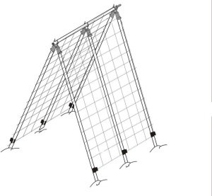 Heavy-Duty A-Frame Trellis with Net for Plant Support, 70"  