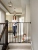Regalo 2-in-1 Extra Tall Easy Swing Stairway and Hallway Walk Through Baby Gate, Black. Appears New