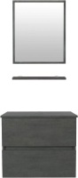 eclife 24" Bathroom Vanity Cabinet Set with Mirror, Wall Mounted, Concrete Grey