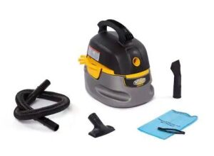 2.5 Gallon 1.75 Peak HP Compact Wet/Dry Shop Vacuum with Filter Bag, Hose and Accessories