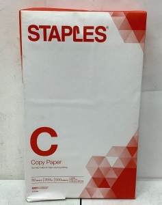 Lot of (10) Reams Staples Legal Copy Paper