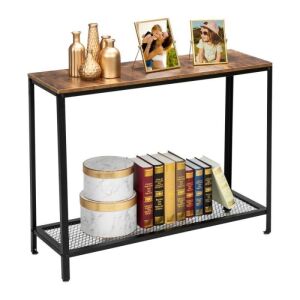 2-Tier Industrial Console Table