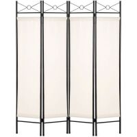 4-Panel Folding Privacy Screen Room Divider Decoration Accent, 6ft
