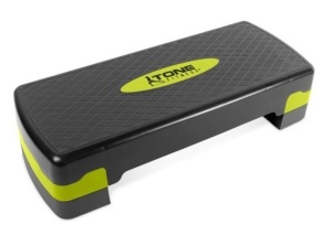 Tone Fitness Aerobic Step Platform, Black and Yellow