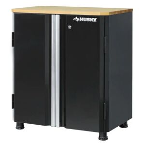 32" 24-Gauge Steel 2-Door Garage Base Cabinet - Black