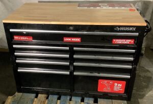 46" 9-Drawer Mobile Work Bench - Incomplete, Cosmetic Damage