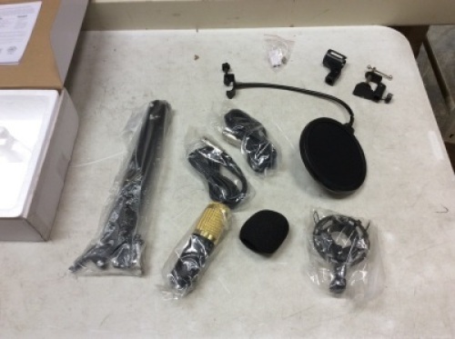 BM800 Condenser Microphone Kit Studio Pro Audio Recording Arm Stand Shock Mount - Appears New&nbsp;