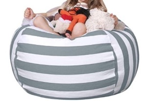 Wekapo Stuffed Animal Storage Bean Bag Chair Cover for Kids