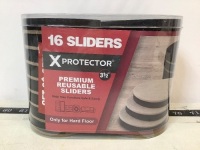 16pk Hard Floor Furniture Sliders