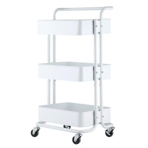 3-Tier Home Kitchen Storage Utility Cart - White