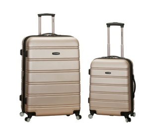 Rockland Melbourne 2 Piece Hardside Spinner Luggage Set, Beige