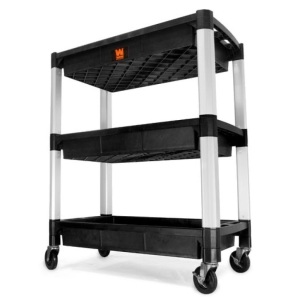 Three-Tray 300-Pound Capacity Triple Decker Service and Utility Cart