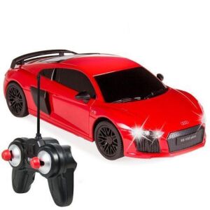 1/24 Scale Officially Licensed RC Audi R8 Luxury Sport Remote Control Car w/ Lights - Red