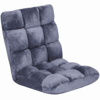 14-Position Folding Adjustable Memory Foam&nbsp;Gaming Floor Sofa Chair - Lilac Gray