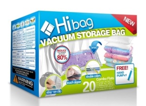 HIBAG 20 Pack Vacuum Storage Bags with Hand Pump