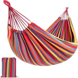 2-Person Indoor Outdoor Brazilian-Style Cotton Double Hammock