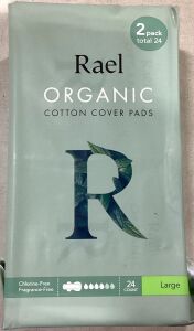 Lot of (20) 24-Packs Rael Organic Cotton Cover Pads