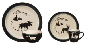 White River Home Timberline Cabin 16-Piece Dinnerware Set