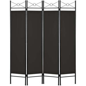 4-Panel Folding Privacy Screen Room Divider Decoration Accent, 6ft