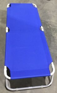 Folding Sun Lounger - Blue