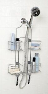 Lot of (2) Expandable Shower Caddies - Gray