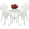 3-Piece Cast Aluminum Patio Bistro Furniture Set