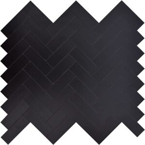 Lot of (3) 12-Sheet Packs of Peel-and-Stick Wall Tile - Black Herringbone