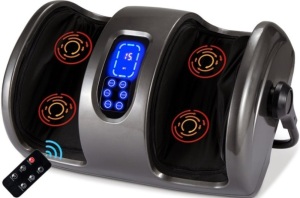 Reflexology Shiatsu Foot Massager w/ High-Intensity Rollers, Gray