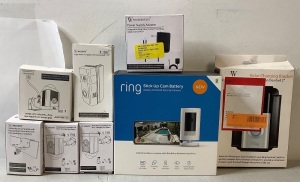 Lot of (8) Ring Camera & Accessories Bundle