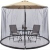 Adjustable Bug Net Accessory for Patio Umbrella w/ Zippered Door - 9ft