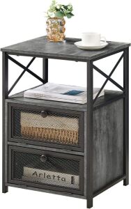 24" Night Stand - Charcoal Gray