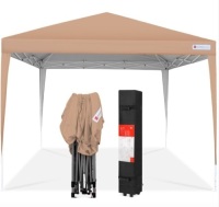Outdoor Portable Pop Up Canopy Tent w/ Carrying Case, 10x10ft, Tan